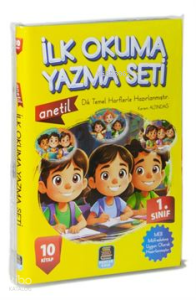 1.Sınıf Anetil İlk Okuma Yazma Seti (10 Kitap)Renkli Resimli Dik Temel Harlerle Hazırlanmıştır;Yeni Meb Müfredatına Uygun