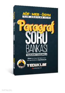 2022 AÖF MEB ÖSYM Tüm Adaylar İçin Paragraf Tamamı Çözümlü Soru Bankası