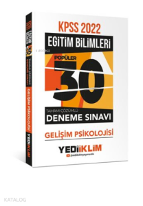 2022 KPSS Eğitim Bilimleri Gelişim Psikolojisi Tamamı Çözümlü 30 Popüler Deneme