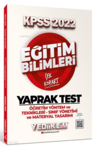 2022 KPSS Eğitim Bilimleri Öğretim Yöntem ve Teknikleri - Sınıf Yönetimi - Materyal Tasarımı Çek Kopar