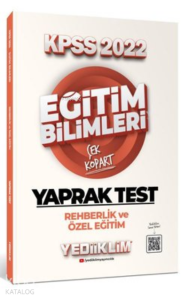 2022 KPSS Eğitim Bilimleri Rehberlik ve Özel Eğitim Çek Kopart Yaprak Test