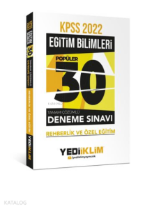2022 KPSS Eğitim Bilimleri Rehberlik ve Özel Eğitim Tamamı Çözümlü 30 Popüler Deneme