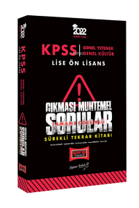 2022 KPSS Genel Yetenek Genel Kültür Lise Ön Lisans Çıkması Muhtemel Sorular Sürekli Tekrar Kitabı