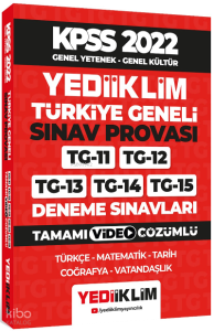 2022 KPSS Genel Yetenek Genel Kültür Türkiye Geneli Tamamı Video Çözümlü Deneme Sınavları; (TG11- TG12- TG13- TG14- TG15)