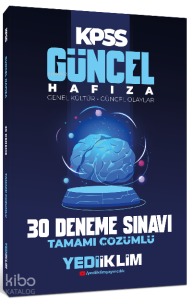 2022 KPSS Güncel Hafıza Genel Kültür- Güncel Olaylar Tamamı Çözümlü 30 Deneme Sınavı