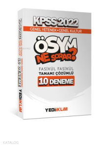 2022 KPSS GY-GK Ösym Ne Sorar Tamamı Çözümlü 10 Fasikül Deneme