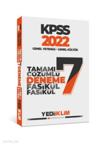 2022 KPSS GY-GK Tamamı Çözümlü 7 Fasikül Deneme