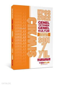 2022 KPSS GY-GK Tamamı Çözümlü Son 7 Yıl Çıkmış Sorular ( 2015-2021 )