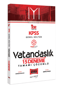 2022 KPSS Lisans Genel Kültür Tüm Adaylar İçin Hedef Serisi IYI Vatandaşlık Tamamı Çözümlü 15 Deneme