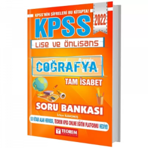 2022 KPSS Lise Ön Lisans Coğrafya Tam İsabet Soru Bankası