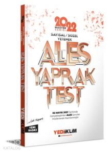 2022 Master Serisi Ales Sayısal-Sözel Yetenek Çek Kopart Yaprak Test
