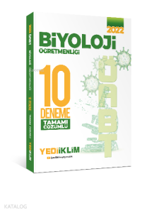 2022 ÖABT Biyoloji Öğretmenliği Tamamı Çözümlü 10 Deneme