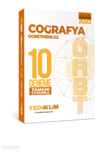 2022 ÖABT Coğrafya Öğretmenliği Tamamı Çözümlü 10 Deneme