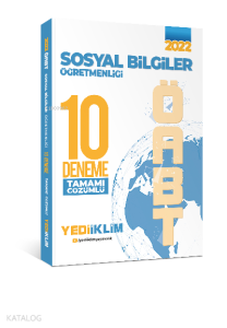 2022 ÖABT Sosyal Bilgiler Öğretmenliği Tamamı Çözümlü 10 Deneme