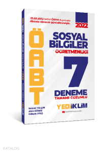 2022 ÖABT Sosyal Bilgiler Öğretmenliği Tamamı Çözümlü 7 Deneme