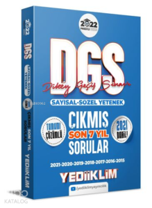 2022 Prestij Serisi DGS Tamamı Çözümlü Son 7 Yıl Çıkmış Sorular