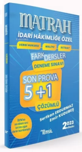 2023 İdari Hakimlik Matrah Vergi Hukuku-Maliye-İktisat Fark Dersler 6 Deneme Çözümlü