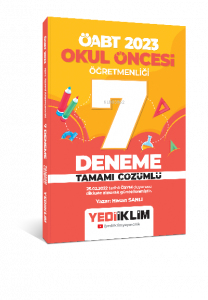 2023 ÖABT Okul Öncesi Öğretmenliği Tamamı Çözümlü 7 Deneme