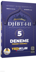2024 Dhbt- I-II Din Hizmetleri Alan Bilgisi Testi Tamamı Çözümlü 5 Deneme