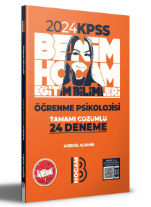2024 Eğitim Bilimleri Öğrenme Psikolojisi Tamamı Çözümlü 24 Deneme Benim Hocam Yayınları