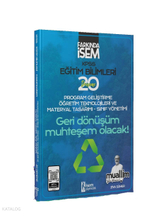 2024 Farkında İsem Kpss Muallim Eğitim Bilimleri Program Geliştirme Öğretim Teknolojileri Ve Materyal Tasarımı-Sınıf Yönetimi 20 Deneme