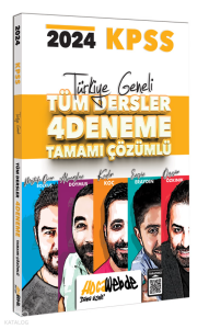 2024 KPSS Genel Yetenek Genel Kültür Tamamı Çözümlü 4 Fasikül Deneme Sınavı