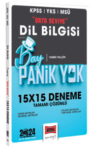 2024 KPSS YKS MSÜ Bay Panik Yok Dil Bilgisi Orta Seviye Tamamı Çözümlü 15x15 Deneme