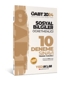 2024 ÖABT Sosyal Bilgiler Öğretmenliği Tamamı Çözümlü 10 Deneme Sınavı