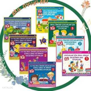 3-4-5-6-7 Yaş ve Üzeri Çocuklar İçin IQ Zeka Geliştiren Akıl Oyunları (8 Kitap)