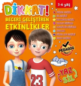 3-6 Yaş Dikkat Beceri Geliştirme Etkinlikleri Turuncu Seri