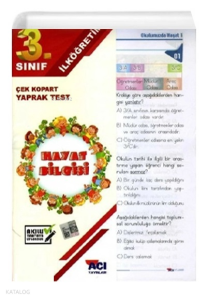 3.Sınıf Açı Hayat Bilgisi Çek Kopart Yaprak Test