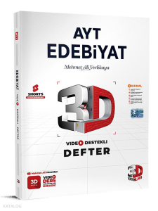 3D Yayınları AYT Edebiyat Video Destekli Defter