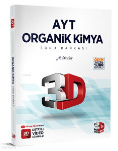 3D Yayınları YKS AYT Organik Kimya Soru Bankası Video Çözümlü