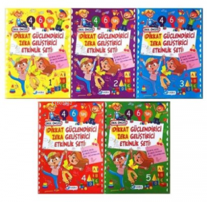 4-6 Yaş Dikkat Güçlendirici ve Zeka Geliştirici Etkinlik Seti - 5 Kitap Takım