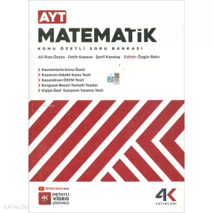 4K Ayt Matematik Konu Özetli Soru Bankası