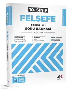 4K Yayınları 10. Sınıf Felsefe Etkinlikli Soru Bankası