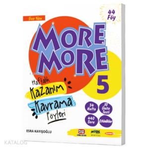 5.Sınıf More & More Englısh Haftalık Kazanım Kavrama Föyleri (44 Föy)