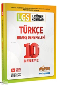 8. Sınıf LGS Türkçe 1. Dönem 10 lu Branş Deneme