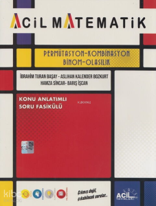 Acil Yayınları AYT Permütasyon Kombinasyon Binom Olasılık Konu Anlatımlı Soru Fasikülü