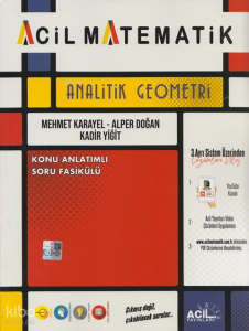 Acil Yayınları TYT AYT Analitik Geometri Konu Anlatım Soru Fasikülü