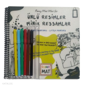 Akademi Çocuk-Funny Mat - MİNİ SET - ÜNLÜ RESİMLER MİNİK RESSAMLAR (KALEMLİ)