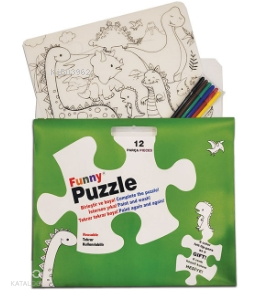 Akademi Çocuk Funny Mat Washable Puzzle - Dinozor Çağı