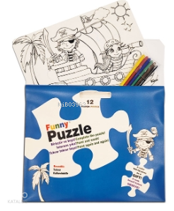 Akademi Çocuk Funny Mat Washable Puzzle - Korsan Adası