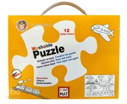 Akademi Çocuk Funny Mat Washable Puzzle - Taşıtlar