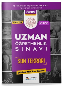Akademi Denizi 2022 MEB ÖKBS Uzman Öğretmenlik Son Tekrar Mini Soru Bankası Çözümlü Akademi Denizi