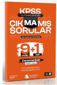 Akademi Denizi KPSS Lise Ortaöğretim Ön Lisans Çıkmamış Sorular 9+1 Deneme Çözümlü
