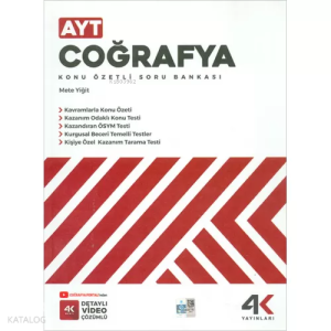 AYT Coğrafya Konu Özetli Soru Bankası