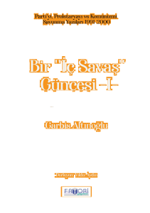 Bir ‘‘İç Savaş Güncesi’’ -I-