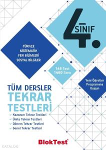 BlokTest 4. Sınıf Tüm Dersler Tekrar Testleri BlokTest