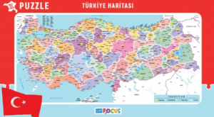 Blue Focus Türkiye Haritası ( Küçük Boy ) - Puzzle
